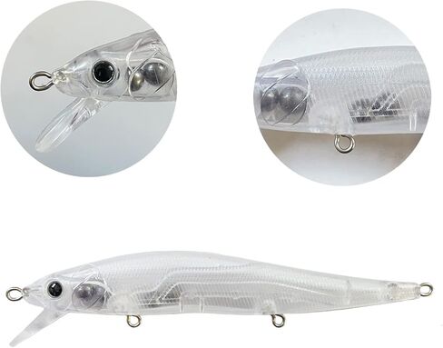 طعوم صيد فارغة من بومبايت، 10 قطع من طعوم الصيد غير المطلية بتصميم فراغات طُعم كرنكبيت، طُعم سائب فارغ لسمك القاروس والسلمون المرقط والوالي مع عيون صيد ثلاثية الابعاد in Kuwait