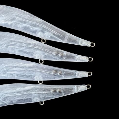 طعوم صيد فارغة من بومبايت، 10 قطع من طعوم الصيد غير المطلية بتصميم فراغات طُعم كرنكبيت، طُعم سائب فارغ لسمك القاروس والسلمون المرقط والوالي مع عيون صيد ثلاثية الابعاد in Kuwait