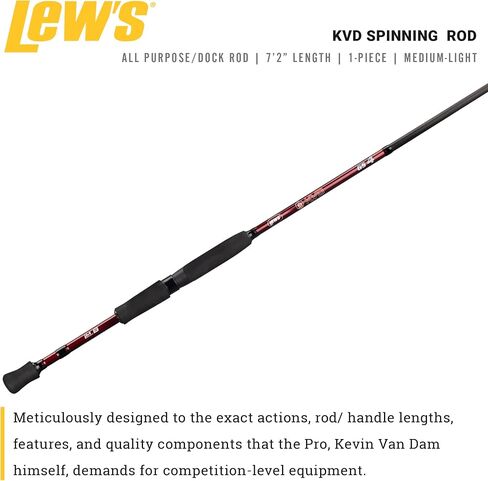 Lew's KVD Series 7'2"-1 Med Light Extra Fast Spinning Rod in Saudi Arabia