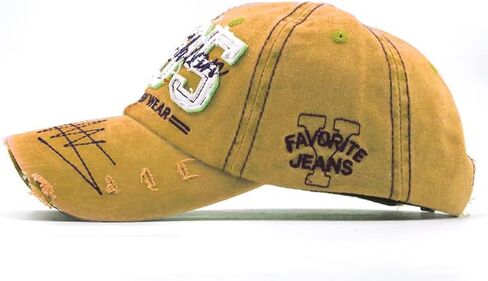 Washed Baseball Cap for Men Women Adjustable Distressed Denim Hat Dad Hat Trucker Hat in Kuwait