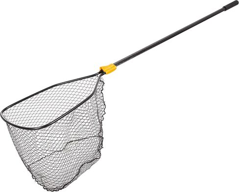 Frabill Conservation Ultralight Slide Handle Net | Scoop Hoop Size: 18" X 21" | Sliding Handle: 48" | Netting: Tangle-Free Micromesh | Net Depth: 16",Black/Yellow in Kuwait