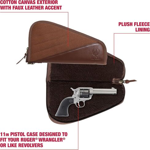 Allen Company Ruger Wrangler Leather Revolver Case, 11 inch Revolvers/Handguns, Caramel (Gun Cases_Handgun Cases) in Saudi Arabia
