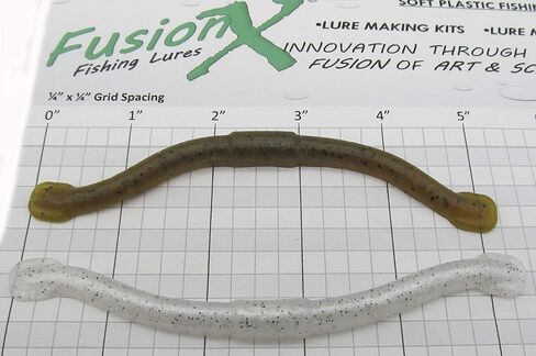 مجموعة أدوات صناعة الطعم واكي ورم البلاستيكية الناعمة مقاس 5 بوصات - هدية صياد السمك - Fusion X Fishing 0450MC Wax Worm in Kuwait