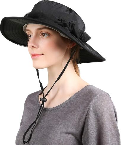 Flammi Mosquito Net Hat Safari Hat UPF 50+ Sun Protection Boonie Hats for Men with Neck Flap Fishing Hiking Hat for Men/Women in Kuwait