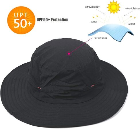 Flammi Mosquito Net Hat Safari Hat UPF 50+ Sun Protection Boonie Hats for Men with Neck Flap Fishing Hiking Hat for Men/Women in Kuwait
