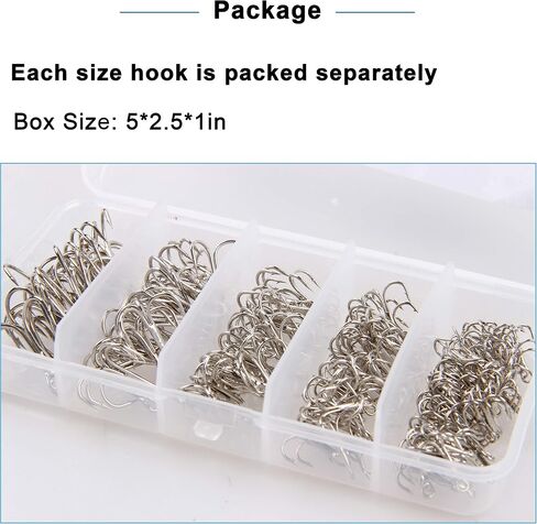 Classic Treble Fishing Hooks Set, 140pcs Sharp High Carbon Steel Treble Hooks Saltwater Hooks Kit in Saudi Arabia