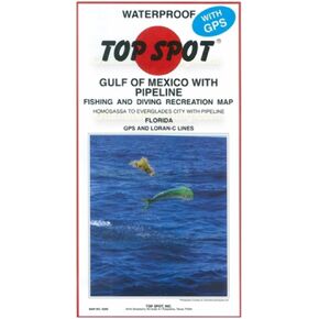 Topspot Fishing Map from West Coast Florida Offshore Homosassa to Everglades City