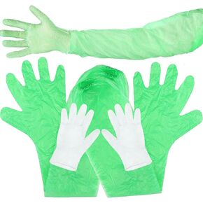 100 Pcs Field Dressing Gloves Deer Hunting Extra Long Disposable Gloves Field Dressing Kit Hunting Deer Gutting Gloves