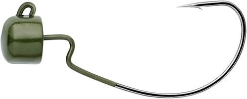 Owner American 4155GP-031 1 Block Head Offset - Green Pumpkin - 1/0 - 3/16 oz in Saudi Arabia