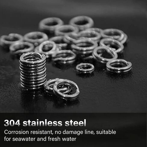 Pack of 201pcs Fishing Stainless Steel Split Rings 5 Sizes and Plier Set, Split ring capable of withstanding large tensile force and Fishing Plier Tool Kit（blue） in Saudi Arabia