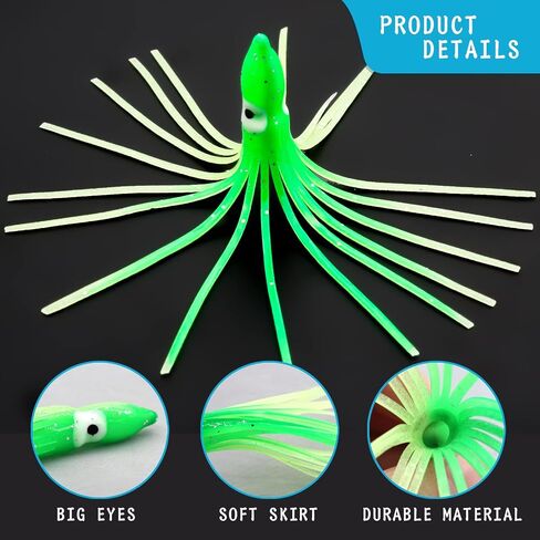 Trout Bass Fishing Baits Kit, Squid Swimbait Fishing Lures in Saudi Arabia