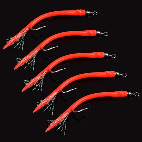 Classic Striped Bass Tube Lures Diamond jigs Tail Teaser Umbrella Rig Tube Jigs Teaser with Stainless Steel Hook Sandeel Bait for Offshore Trolling Striper Bass Bluefish Fishing in Kuwait