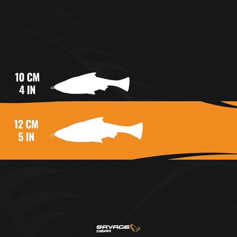 Savage Gear Pulse Tail Shiner Loosebody Fishing Bait, 1 1/4 oz, White, Realistic Contours & Movement, Durable Construction, Includes Heavy-Duty Weighted Fishing Hook, 100% Snag-Free Design in Saudi Arabia
