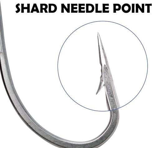Saltwater Fishing Hooks Long Shank Hook 34007 O'shaughnessy Forged Stainless Steel Hooks Extra Strong for Fishing Tackle for Fishing Gift Size 1/0 2/0 3/0 4/0 5/0 6/0 7/0 8/0 9/0 10/0 in Saudi Arabia