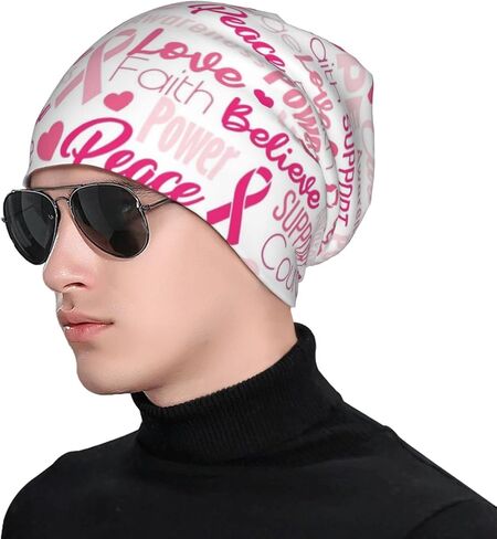 Heart Beanie Chemo Hat Cancer Headwear Knitted Hats Baggy Slouchy Scarf Nightcap for Adults Women Men in Kuwait
