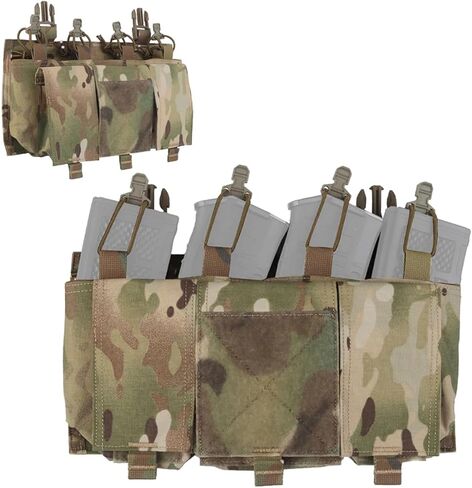 حقيبة ماج 5.56، حقيبة مجلة رباعية 1000D، سترة متوافقة مع سترة تكتيكية، حقيبة مجلة معلقة على الصدر مع إطلاق سريع in Kuwait