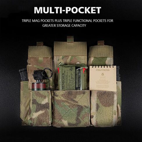 حقيبة ماج 5.56، حقيبة مجلة رباعية 1000D، سترة متوافقة مع سترة تكتيكية، حقيبة مجلة معلقة على الصدر مع إطلاق سريع in Kuwait