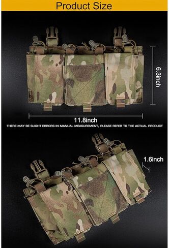 حقيبة ماج 5.56، حقيبة مجلة رباعية 1000D، سترة متوافقة مع سترة تكتيكية، حقيبة مجلة معلقة على الصدر مع إطلاق سريع in Kuwait