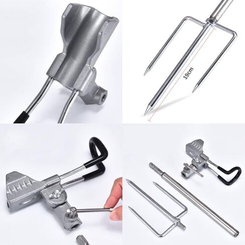 حامل صنارة الصيد من Dapsea، دعامات عمود صنارة الصيد الأرضية، 360 درجة قابلة للتعديل والفصل وسهلة الحمل معدات صيد قابلة للطي لصيد الأسماك على الشاطئ والأنهار والبرك والبحيرات (fishblackx1) in Kuwait