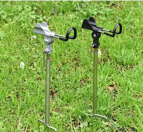 حامل صنارة الصيد من Dapsea، دعامات عمود صنارة الصيد الأرضية، 360 درجة قابلة للتعديل والفصل وسهلة الحمل معدات صيد قابلة للطي لصيد الأسماك على الشاطئ والأنهار والبرك والبحيرات (fishblackx1) in Kuwait