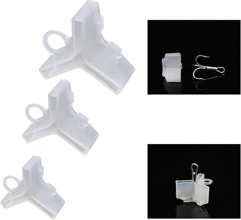 ZZHXSM 60pcs Trident Hook Protector Hook Sleeve 3 Sizes Safety Holder Cover Injury Prevention Fishing Treble Hooks Protector Fishing Gear for Fishermen and Fishing Enthusiasts in Saudi Arabia