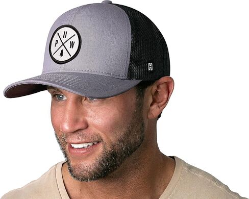 قبعة سائق الشاحنة HAKA PNW للرجال والنساء، قبعة بيسبول شبكية لسائقي الشاحنات في شمال غرب المحيط الهادئ قابلة للتعديل in Kuwait