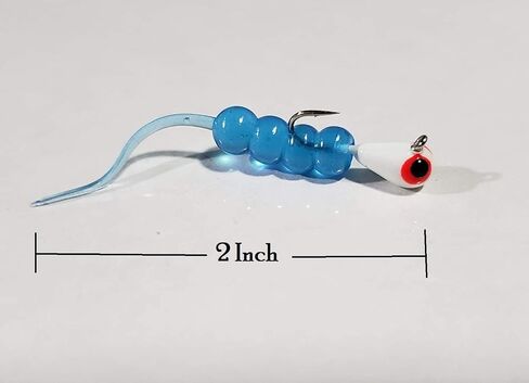 Tungsten Ice Jigs 4 Pack with Scented Waxie Plastics – Glow in The Dark in Saudi Arabia