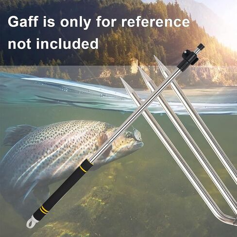 Frebuta Fishing Harpoon38inch-65inch، قطب تلسكوبي قابل للسحب من الفولاذ المقاوم للصدأ لصيد الأسماك الشائكة الرمح من سبائك الألومنيوم قضيب Gig Gaff مع برغي 8 مم لصيد الأسماك في الهواء الطلق وهبوط ضفدع الأسماك الكبيرة in Kuwait