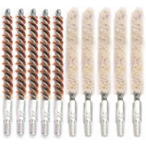 Motanar 10 Pack Bore Brush/Swab Kit,Shoutgun/Pistol Bore Brushes Cleaning Mop Brushes (9MM)