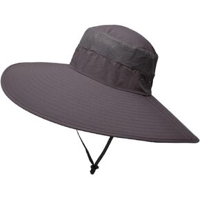 Super Wide Brim Sun Hat UPF 50+ UV Protection Waterproof Outdoor Gardening Fishing Hiking Hat for Men Women