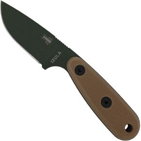 ESEE Knives Izula-OD w/Handle, Molded Polymer Sheath, and Clip Plate (OD Blade/Coyote Brown Handle) in Saudi Arabia