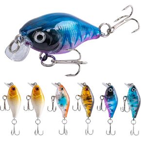 Goture Fishing Lures, Topwater Crankbaits Hard Baits for Bass Trout Freshwater Saltwater, Crank Baits for Bass Fishing, Swimbait Bass Fishing Lures with Tackle Box