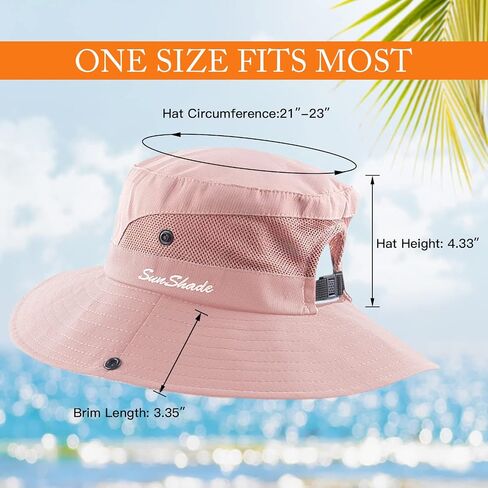 Sun Hats for Women Beach Hat Ponytail Hat Womens Sun Hat with UV Protection Wide Brim in Saudi Arabia
