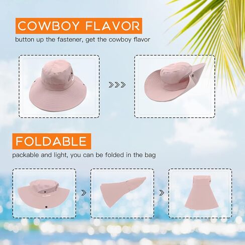 Sun Hats for Women Beach Hat Ponytail Hat Womens Sun Hat with UV Protection Wide Brim in Saudi Arabia