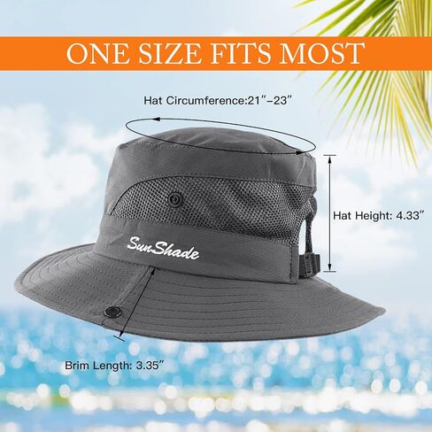 Sun Hats for Women Beach Hat Ponytail Hat Womens Sun Hat with UV Protection Wide Brim in Kuwait