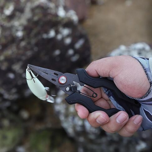 تشيسينغ فين زرادية صيد سمك تونالا 6.5 انش، ادوات صيد من الستانلس ستيل مطلية بالتفلون، معدات صيد مقاومة للماء المالح، قواطع غير قابلة للانزلاق، 6.5 انش انف حلقي مقسم, مطاط تفلون من الستانلس ستيل in Kuwait