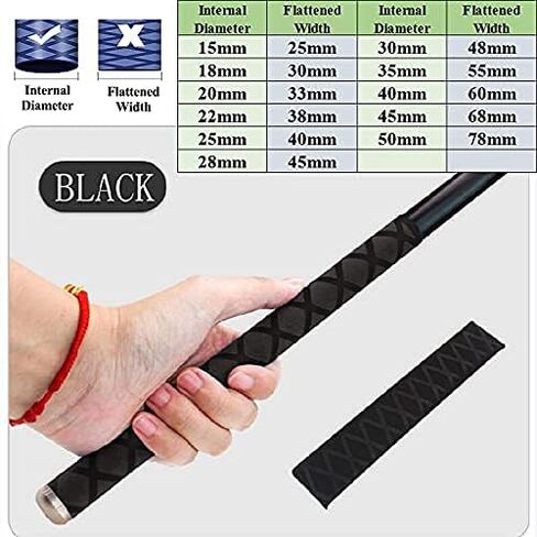 通用 Heat Shrink Rod Wrap for Fishing Rods，1M 15/18/20/22/25/28/30/35/40/50mm，Heat Shrink Wrap Tubing for Rod Grips-5 Color in Saudi Arabia