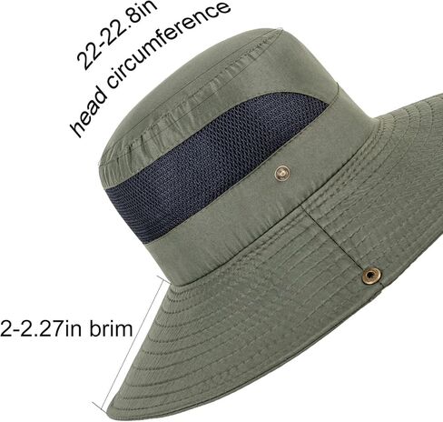 ANOTHER CHOICE Sun Hat Women Wide Brim Breathable Nylon Outdoor Hiking Hat Summer Fishing Hat with Adjustable Drawstring in Kuwait