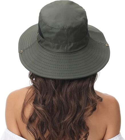 ANOTHER CHOICE Sun Hat Women Wide Brim Breathable Nylon Outdoor Hiking Hat Summer Fishing Hat with Adjustable Drawstring in Kuwait