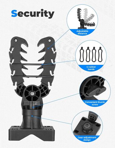 حامل مسدس KEMIMOTO لمركبة ATV، حامل قوس بندقية لمركبة ATV UTV، مقابض قابلة للتعديل مع أشرطة مطاطية متوافقة مع دراجة الصيد Treestand سكوتر التنقل على الجليد in Kuwait