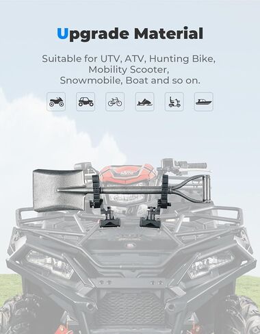 حامل مسدس KEMIMOTO لمركبة ATV، حامل قوس بندقية لمركبة ATV UTV، مقابض قابلة للتعديل مع أشرطة مطاطية متوافقة مع دراجة الصيد Treestand سكوتر التنقل على الجليد in Kuwait