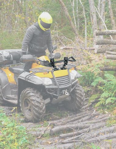 حامل مسدس KEMIMOTO لمركبة ATV، حامل قوس بندقية لمركبة ATV UTV، مقابض قابلة للتعديل مع أشرطة مطاطية متوافقة مع دراجة الصيد Treestand سكوتر التنقل على الجليد in Kuwait