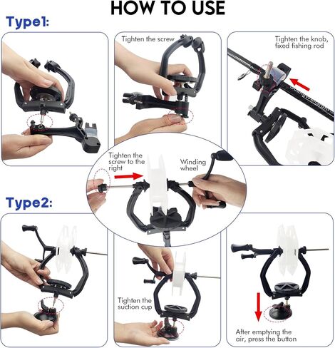 EUPHENG Fishing Line Spooler Fishing Reel Spooler with Unwinding Function, Line Spooler for Both Thick & Thin Rods, Compatible with Various Spinning Reel, Cast Reel Without Line Twist in Saudi Arabia