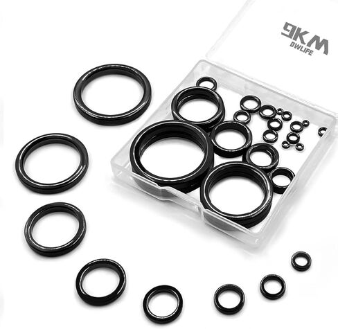 9KM DWLIFE Fishing Rod Eyelet Repair Kit, Fishing Rod Rings Repair Kit | Various Sizes for Spinning & Casting Rods, Smooth Ceramic Rings for Quick DIY Fishing Pole Repair in Freshwater & Saltwater in Kuwait