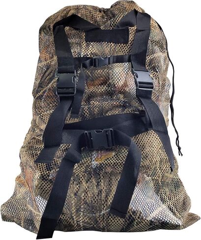 REEKGET Adjustable Shoulder Strap Camo Hunting Bags Mesh Decoy Bag Duck Goose Turkey Hunting Back,Large-Capacity Bait Bag,Drake Decoys Bag in Kuwait