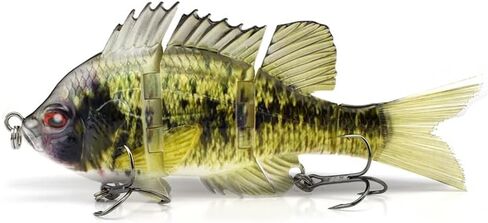 ODS Lure 5.9" Multi Jointed Swimbait with Fiber Tail for Bass Walleye Muskie Trout Fishing Tackle Lifelike in Kuwait