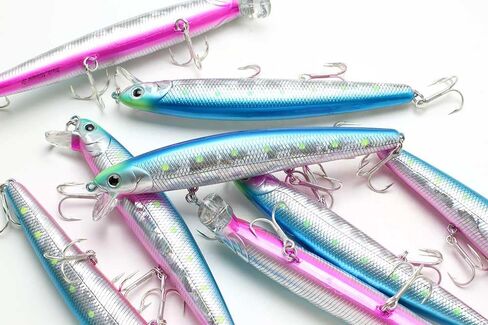 LUCKY CRAFT FlashMinnow 110 Ghost Series Saltwater Fishing Lures, Jerkbait for Halibut and Bass Fish, Slow Suspending 1–2 ft, Surf Fishing Gear and Tackle Box Accessories in Kuwait