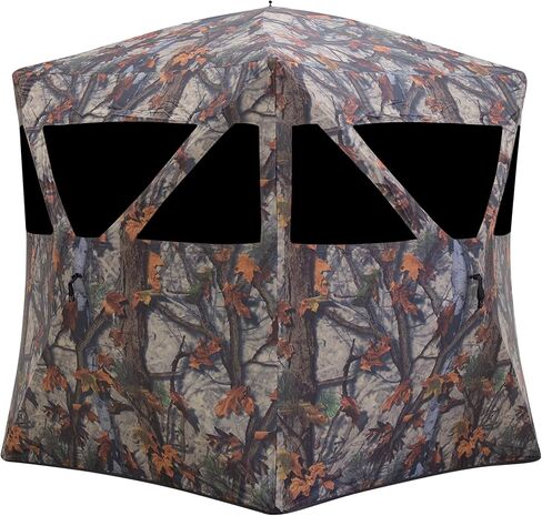 Barronett Blinds® Prowler or Road Runner 200, Portable Hunting Blind, Pop-Up Hub Blind, Zipperless Windows, Lightweight, 2-Person, Bloodtrail® Woodland, 67" x 71" x 71" in Saudi Arabia