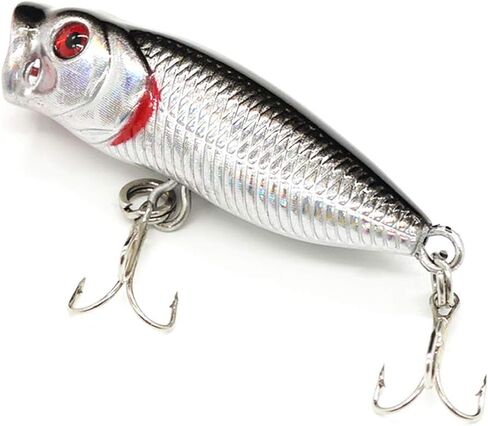 Seasky Fishing Plug Lures Micro Popper Topwater Trout Attack in Freshwater in Saudi Arabia