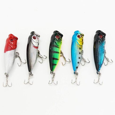 Seasky Fishing Plug Lures Micro Popper Topwater Trout Attack in Freshwater in Saudi Arabia